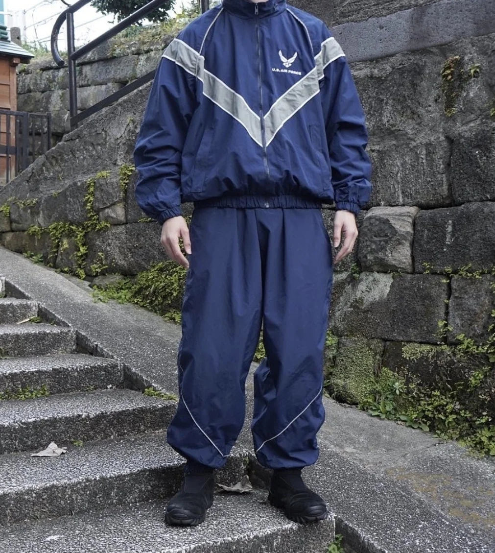 USAF Ptu Physical Training Uniform Work Out Pants Nylon Suit Baggy Tracksuit Polyamide Set Vintage Gym Track Trousers for Men