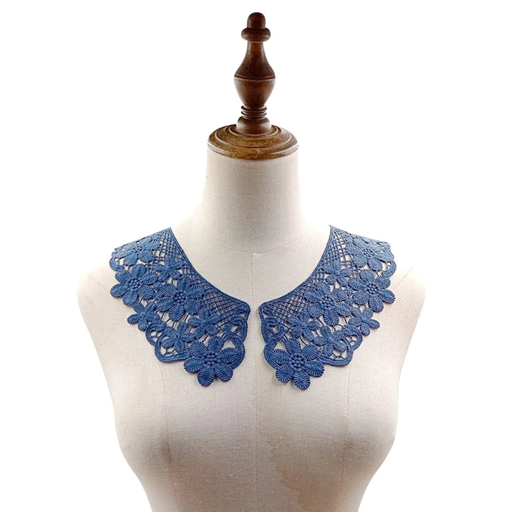 Women's Fake Shirt Collar Milk Silk Detachable Collar DIY Sewing Fake Collar Clothing Sewing Accessories Lace Fabric Neckline