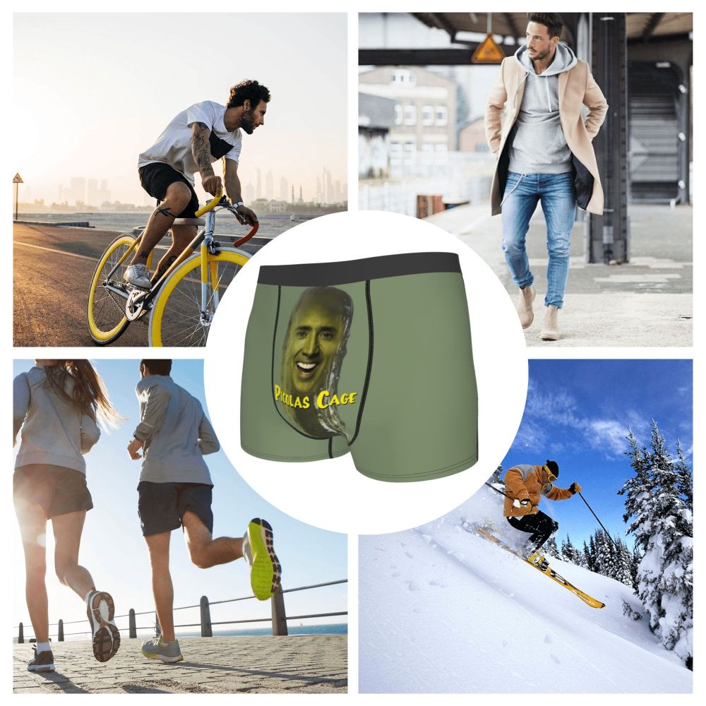 Custom Nicolas Cage Boxer Shorts For Homme 3D Printed Male Nic And His Girls Underwear Panties Briefs Breathbale Underpants