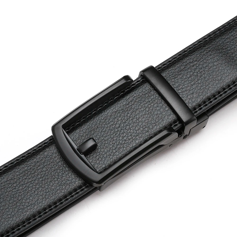 Men's Leather Belts Fashion Automatic Buckle Cowskin Male Belts Luxury Designer Black Brown 3.5cm