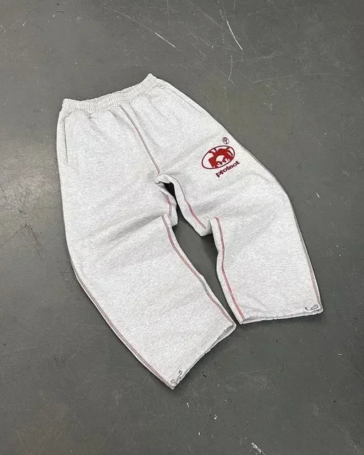 Retro Animal Print Sweatpants Y2K Clothes Men Women Harajuku Hip Hop Retro Graphic Baggy Sweatpants Elastic Waist Casual Trouser