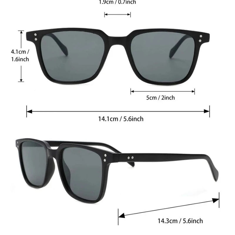 New Square Sunglasses For Men Women 2023 Vintage Fashion Goggle Driving Sun Glasses Frame UV400 Male Eyewear Gafas De Sol Hombre