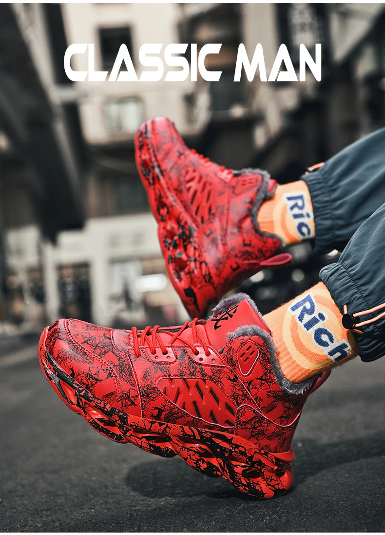 men boots 2023 New Winter Slippers Warm Men Shoes Waterproof Non-Slip Plush Sneakers Male tenis shoes Boots Men Sneakers Winter