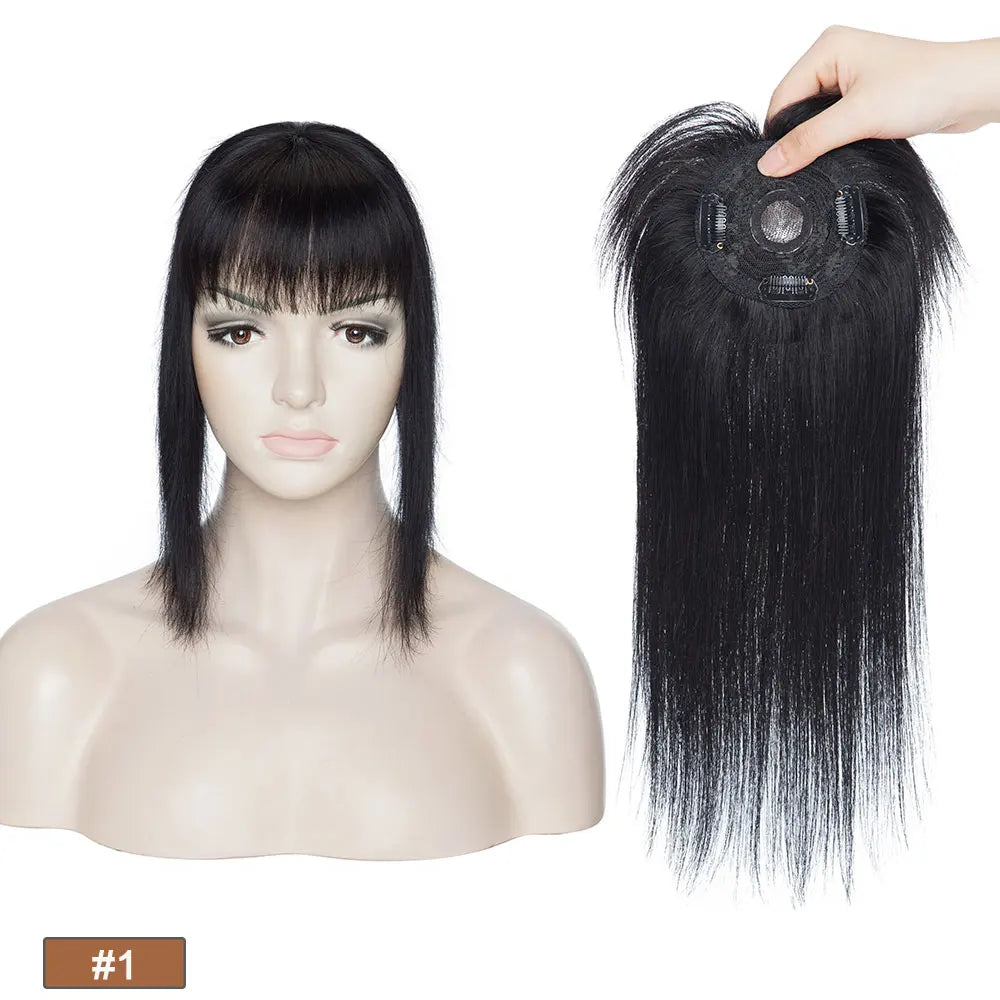 Rich Choices Women Topper 8.5x8.5cm Hair Toppers Natural Hair Clip In Wigs 100% Human Hair For Women Hairpiece