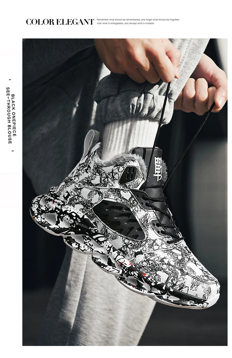 men boots 2023 New Winter Slippers Warm Men Shoes Waterproof Non-Slip Plush Sneakers Male tenis shoes Boots Men Sneakers Winter