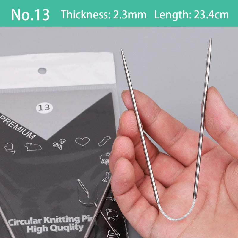 Circular Socks Knit Needles Metal Small Knitting Cable Circular Knitting Needles for Babies Sleeves Knitting Sewing Accessories