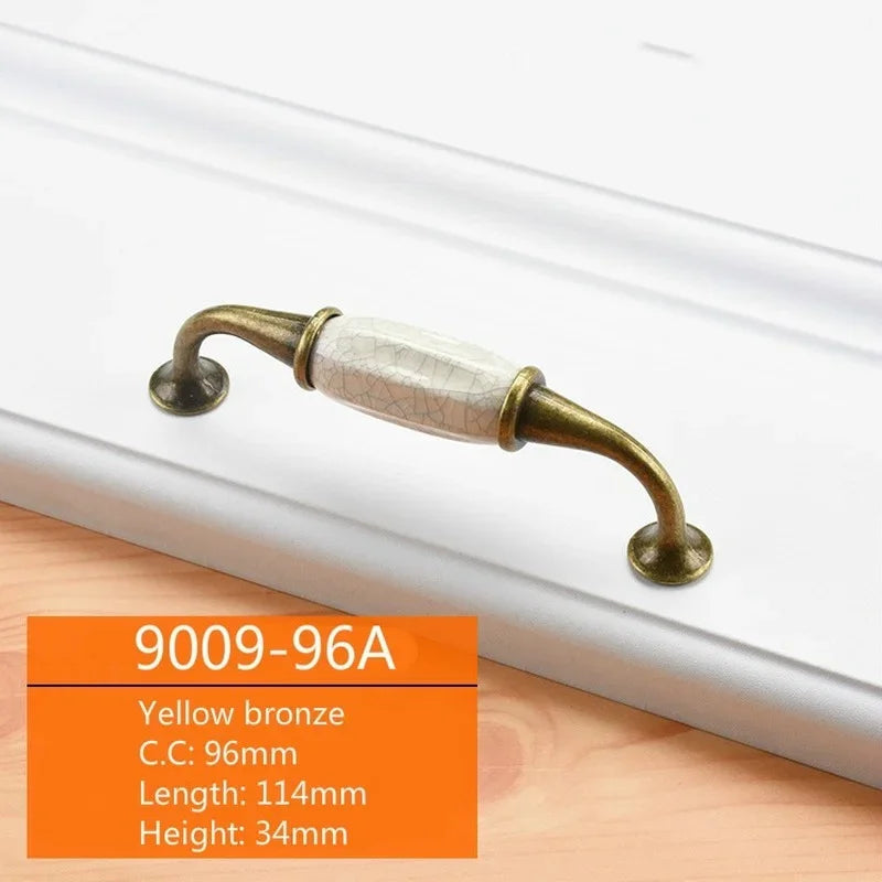 Cabinet Ceramic Black White Handle European Aluminum Wardrobe Door Handle Drawer Modern Minimalist Handle Furniture Hardware