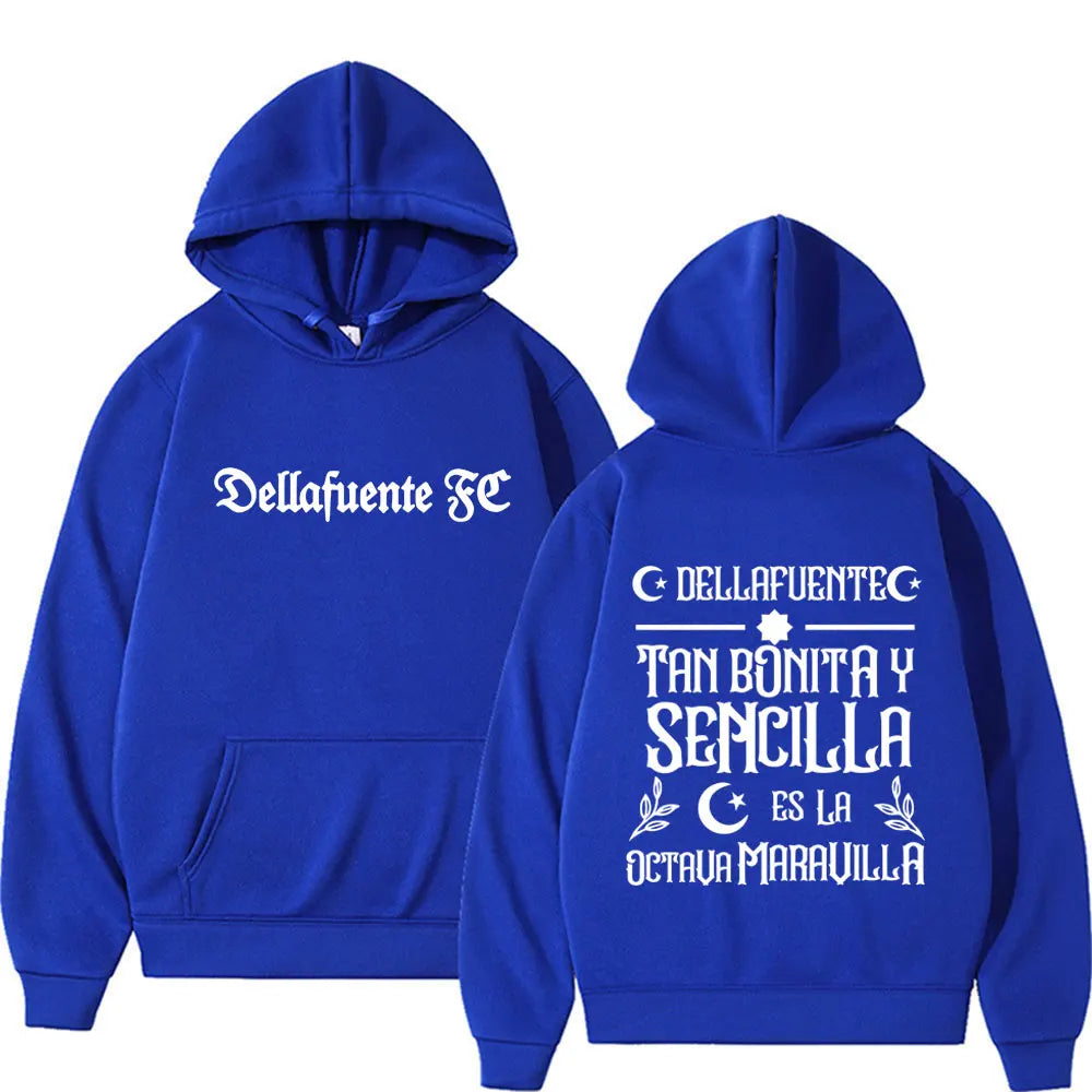 Rapper Dellafuente Album 2025 Letters Cover Hoodies Men Women Harajuku Fashion Hip Hop Oversized High Quality Hooded Sweatshirts