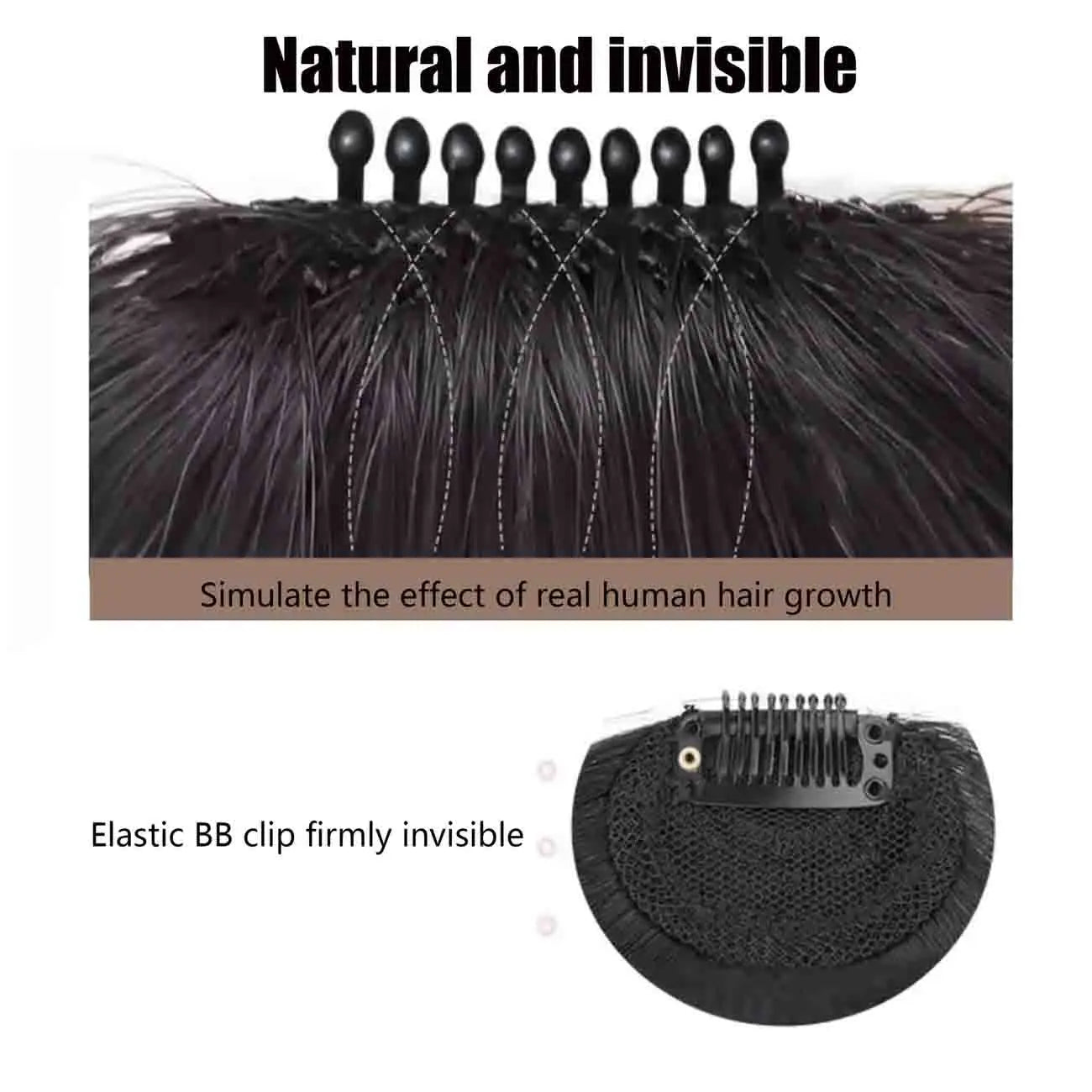 Clip-In Bangs Hairpiece for Women 100% Human Straight Hair Toppers for Daily Wear Available in Black Brown More Colors