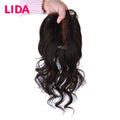 Women Topper Clip-In Silk Top Base Closure 13x8cm Human Hair Pieces Natural Curly Clip-In Closure Cover The White Hair