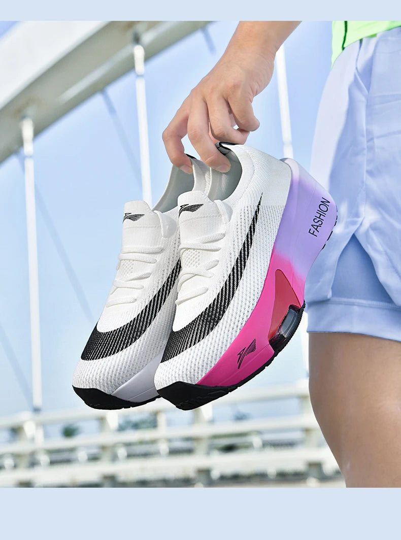 Air cushion Running Shoes Speciality Marathon Men Sports Breathable Lightweight Women's Comfortable Athletic Nonskid Sneakers