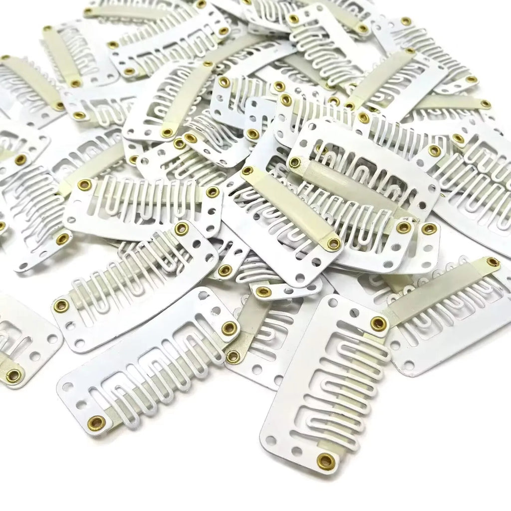 50  Clips for Clip-In Real Hair Wefts Hair Extensions Wig Hair Clip Hair Clips