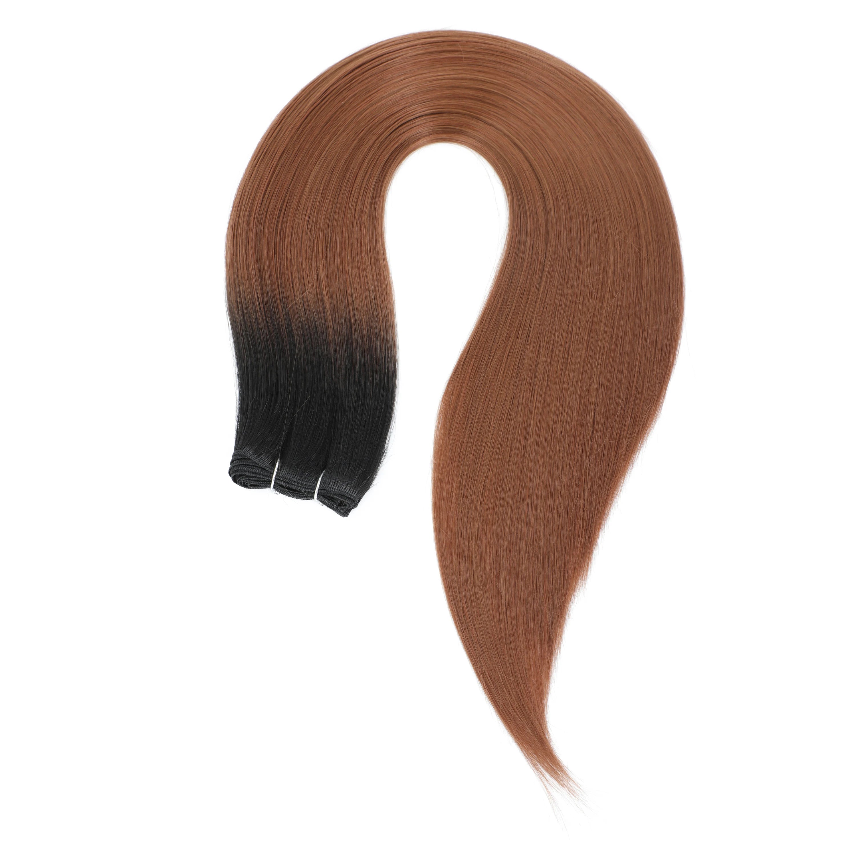 24-32 Inch Bio Protein Straight Hair Bundles Synthetic High Temperature 150g 200g Ombre Brown M888 Orange Soft Hair Weaving