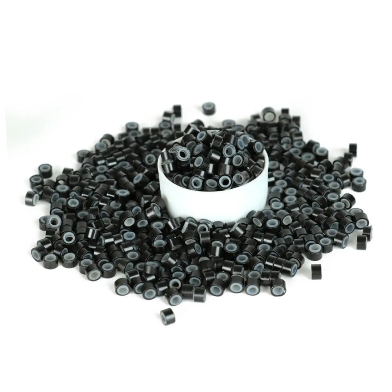 300pcs Woman Hair Decoration The Ring Hair Extensions Tools Micro Link Rings Silicone Link Ring Dreadlock Ring Hair Cuffs Silico