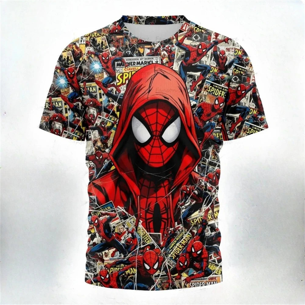 Men Marvel Superhero Spider-Man 3d T-Shirt For Casual Summer Use Quick-Drying Breathable Comfortable Short Sleeve Tops Clothing