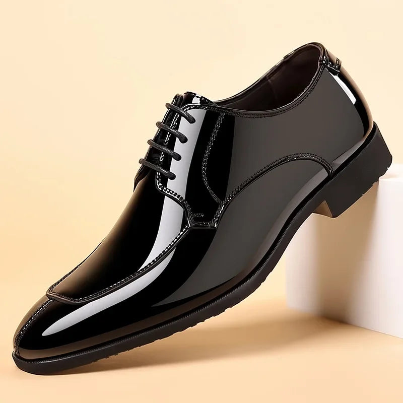 Shoes for Men Fashion Patent Leather Shoes Luxury Pointed Toe Oxford Shoes Men High Quality Business Shoe Designer Wedding Shoe