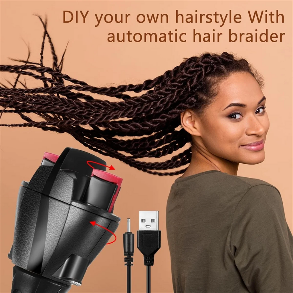 A71P Automatic Hair Braider USB Electric Hair Twister DIY Styling Tool for Hairstyles French Dreadlock Braid Maker for Girl