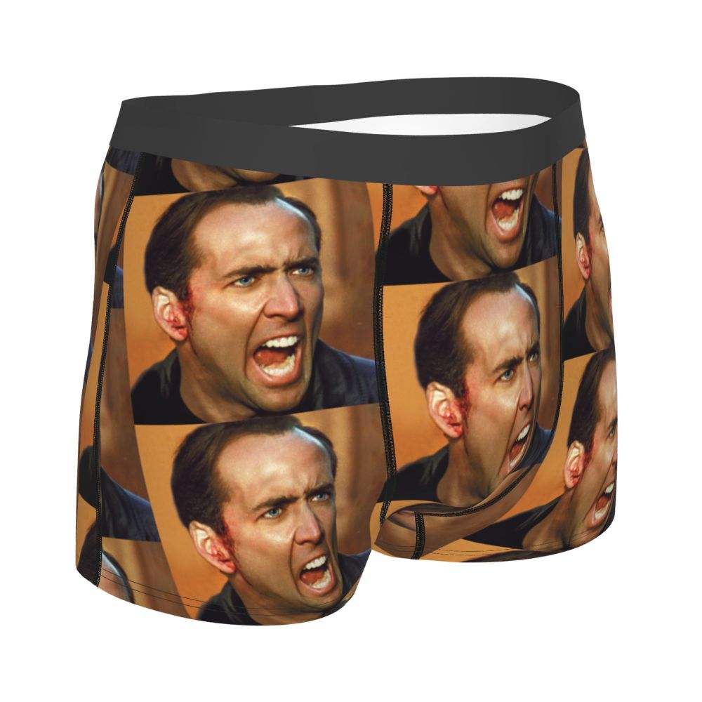 Custom Nicolas Cage Boxer Shorts For Homme 3D Printed Male Nic And His Girls Underwear Panties Briefs Breathbale Underpants