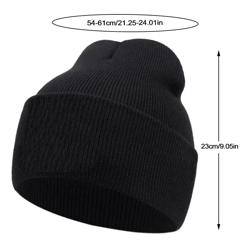 DAAAMN cartoon embroidered knitted hat for autumn and winter outdoor sports events Warm woolen hat hip-hop