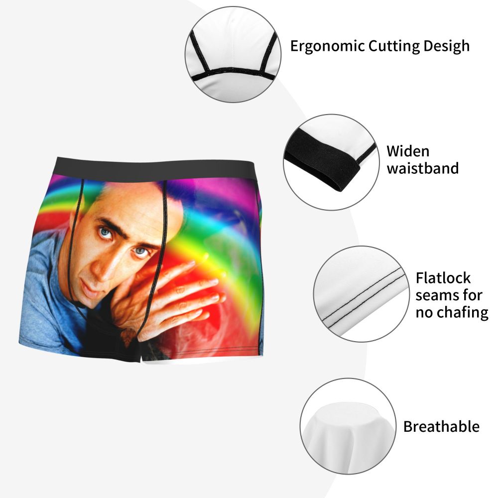 Custom Nicolas Cage Boxer Shorts For Homme 3D Printed Male Nic And His Girls Underwear Panties Briefs Breathbale Underpants