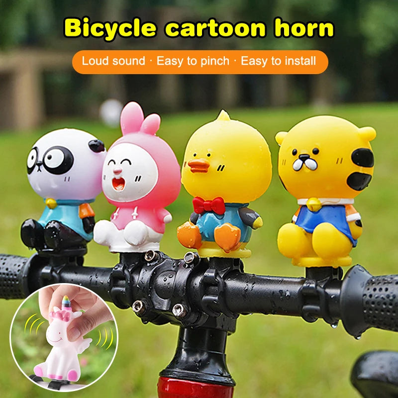 Scooter Kid Bike Bells Squeeze Bike Horn for Childrens Bicycle Accessories 1pc Bicycle Bell Cartoon Dinosaurs Unicorn Air Horn