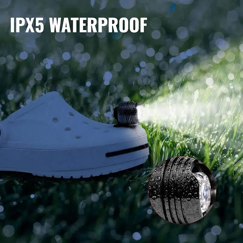1Pcs NEW Waterproof Shoe Light Outdoor Camping Charms Adult Kids Shoe Decoration Headlights for Accessories