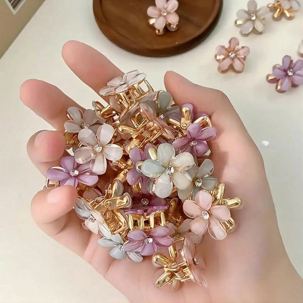 10pcs Super Fairy Flower Claw Clip Hair Clip Side Hair Root Girl Clip Hair Accessories Headwear,Hairpiece,Bangs,Shattered Hair