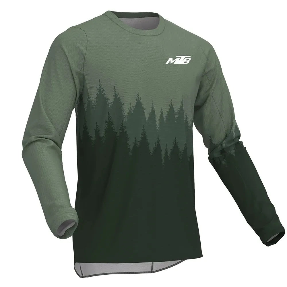 Men's Long Sleeve Motocross Cycling Jerseys Downhill Mountain Bike MTB Shirts Offroad DH Bicycle Bike Jeresys Clothing