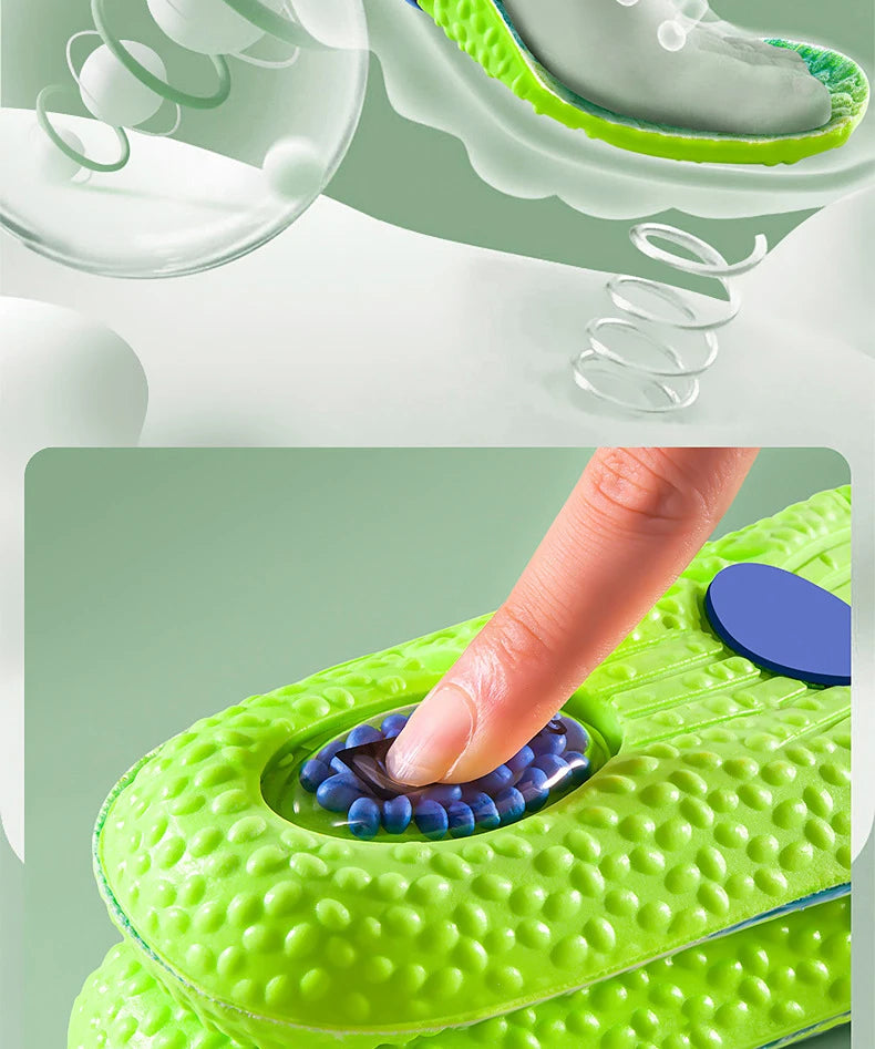 PU air cushion sports insoles Soft Comfort Shoes Pads Running Shock Absorption Shoe Sole Men Women arch support insole 1Pair