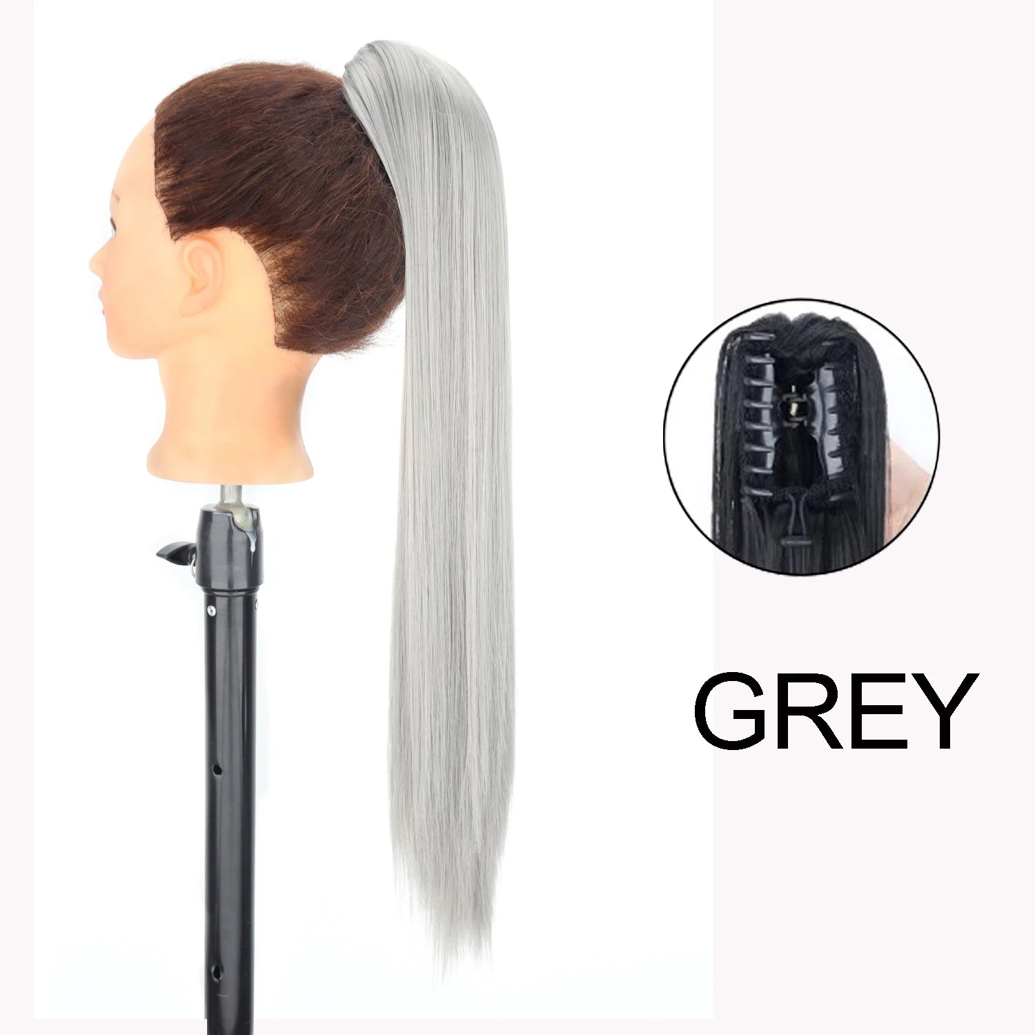 Synthetic 24Inch Wavy Claw Clip On Ponytail Hair Extension Ponytail Extension Hair For Women Pony Tail Hair Hairpiece
