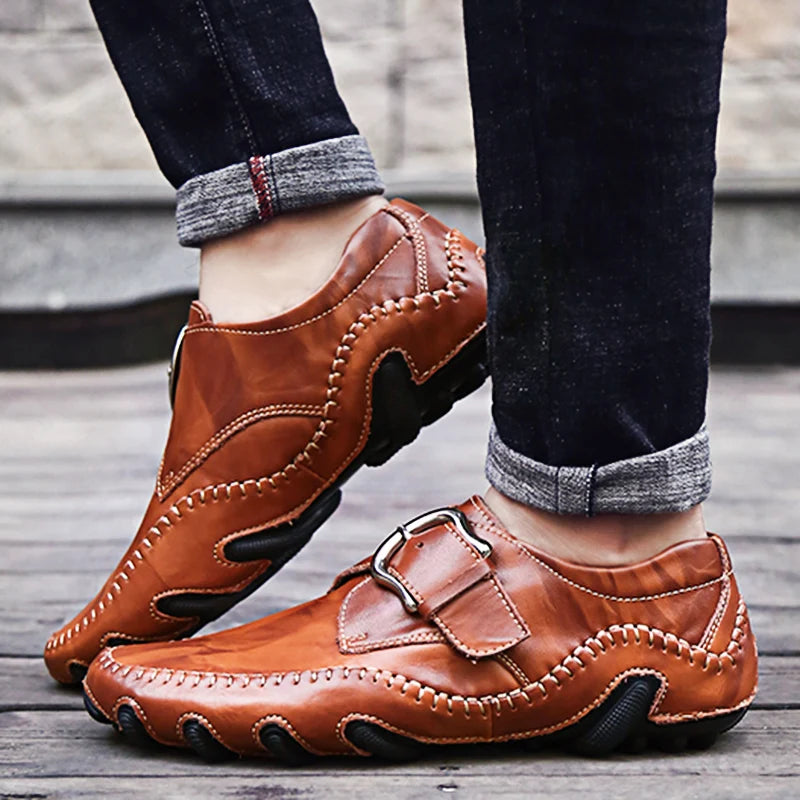 Crocodile Skin Loafer Shoes Men Genuine Leather Slip-on Moccasins Handmade Male Outdoor Casual Shoes Drive Walk Luxury Leisure