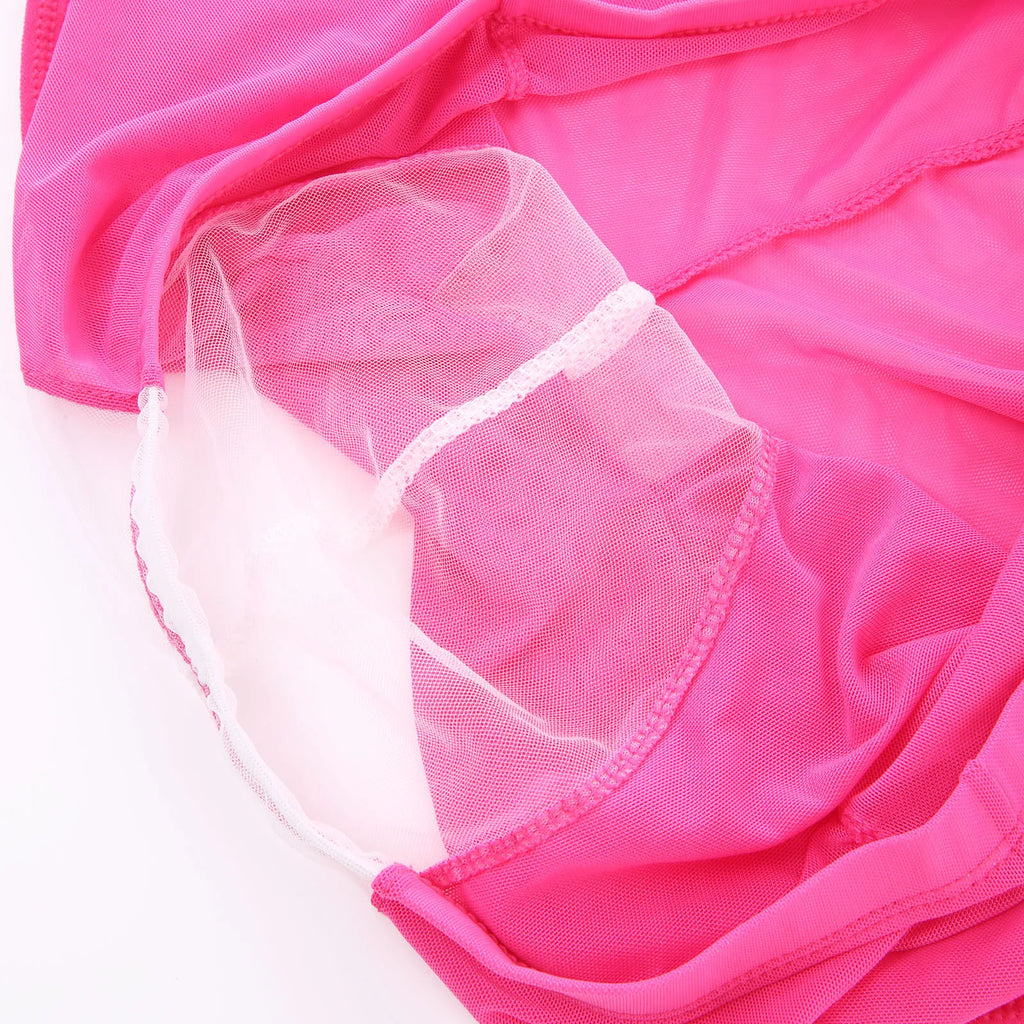 Mens Sexy Mesh Underwear Boxers Shorts Transparent Man Penis Pouch Panties Sheer Underpants Long Leg Boxershorts