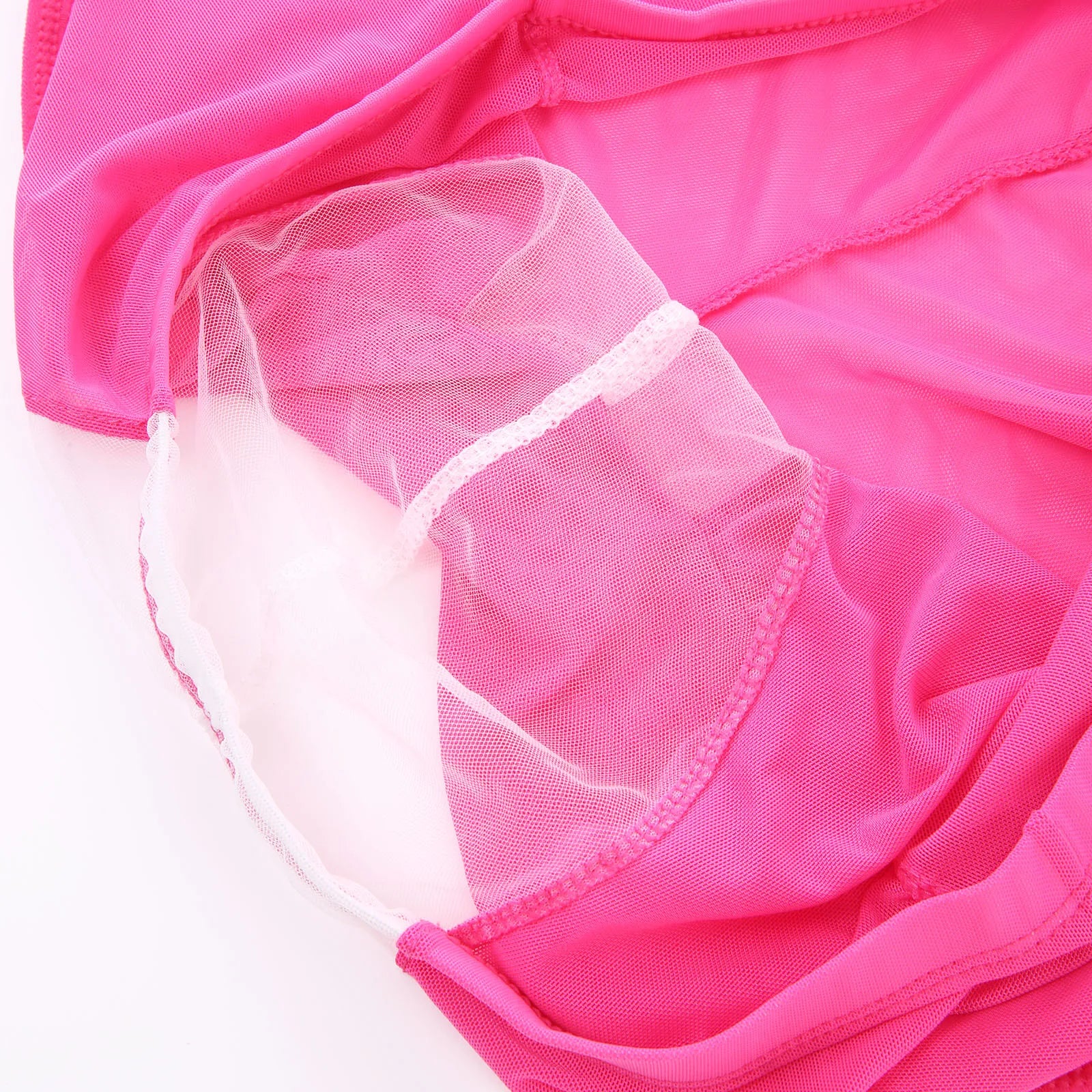 Mens Sexy Mesh Underwear Boxers Shorts Transparent Man Penis Pouch Panties Sheer Underpants Long Leg Boxershorts