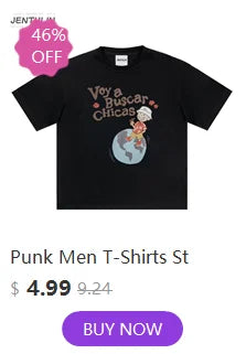 Punk Lyrical Print T-Shirts Oversize Hip Hop Women Streetwear Clothing Harajuku  Goth Unisex Men Top Short Sleeve Cotton Tee Y2K