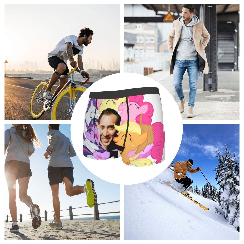 Custom Nicolas Cage Boxer Shorts For Homme 3D Printed Male Nic And His Girls Underwear Panties Briefs Breathbale Underpants