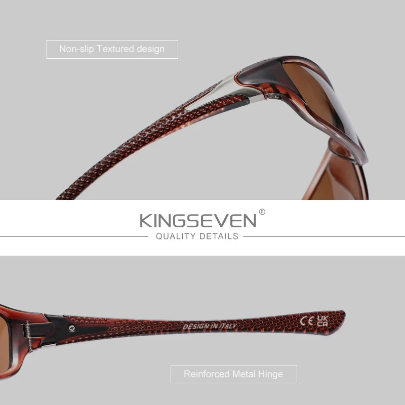 KINGSEVEN 2024 Riding Sunglasses For Men High Quality Anti-reflection Polarized UV400 Glasses TR90 Outdoor Sports Eyewear