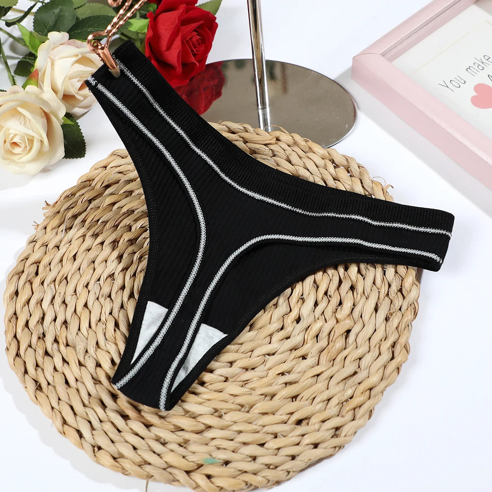 Women's Thong Sexy Panties Cotton Bow Tie Underpants Comfort Soft Intimates Lady Briefs Female Panty Lingerie Sexy Women