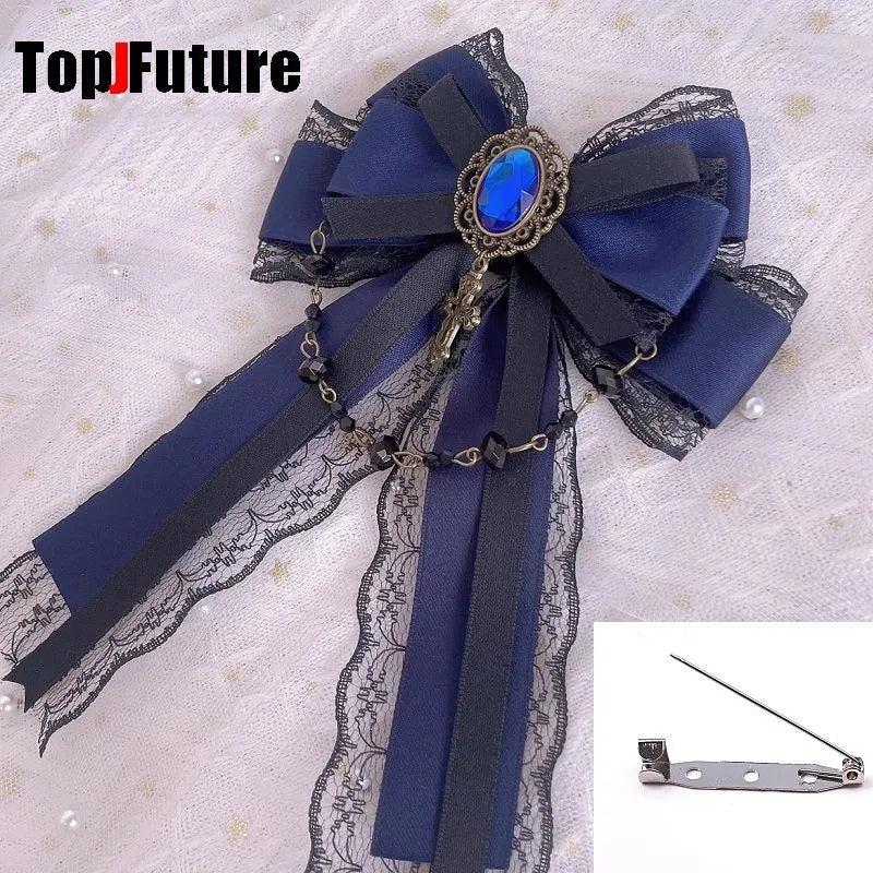 “Castle Night“ Gothic Women Subculture Punk Y2K girl Harajuku dark Bow Hairpin Hair clip Edge clamp Hair accessories headband