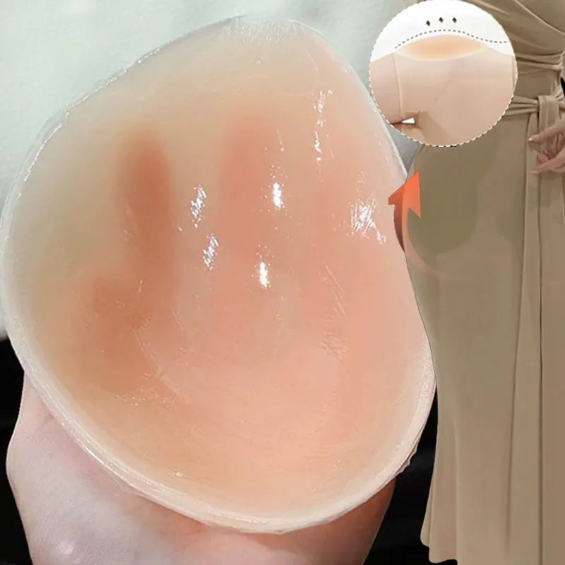 1PCS Silicone Hip Sticker False Hip Width Pad Non-marking Hip Simulation Self-adhesive To Improve The Depression on Both Sides