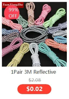 1Pair Colorful Round Shoelaces Rainbow Cotton Shoelace Running Sneakers Laces 80/100/120/140/160CM Shoe laces Shoes Accessories