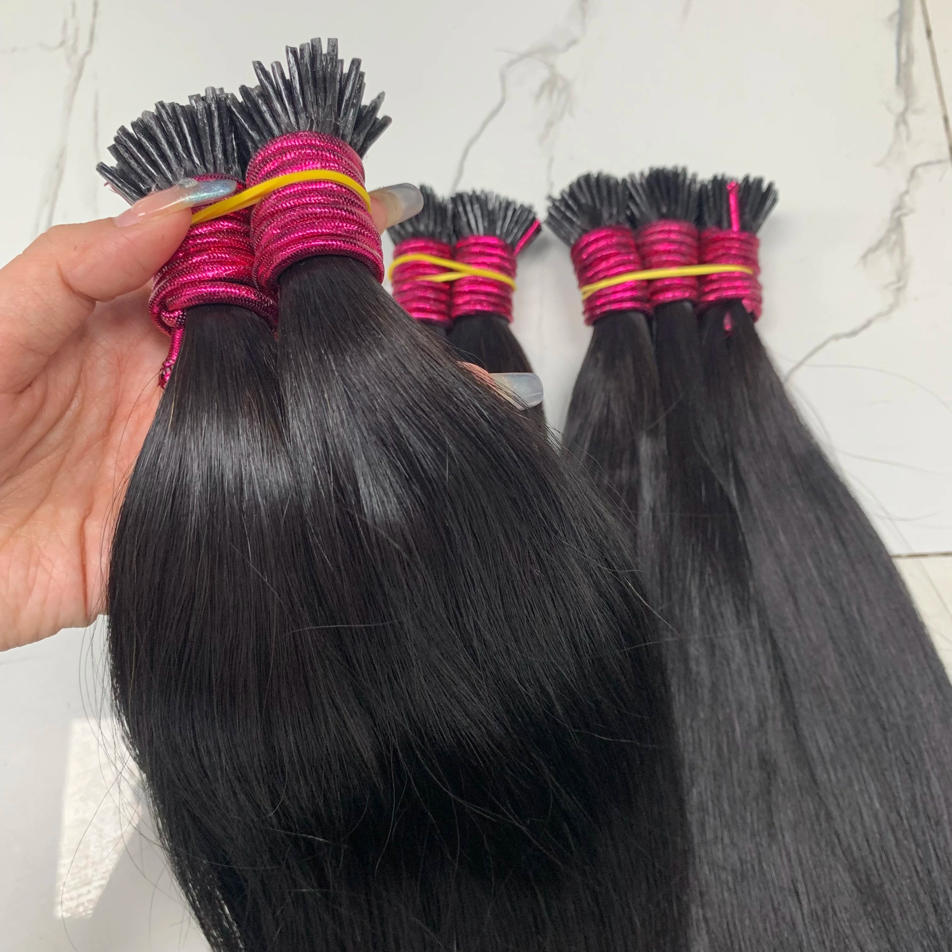 Straight ITIP Human Hair Extension 12A 100% Real Human Hair Extensions 0.8g/pc Capsule Keratin Human Fusion Hair Extension