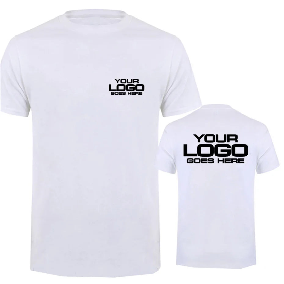 Customized Your Design Here T Shit Text Name Tsihrt Add Your Own Message Men's T-shirt Personalized Tees Custom Cotton Tshirt