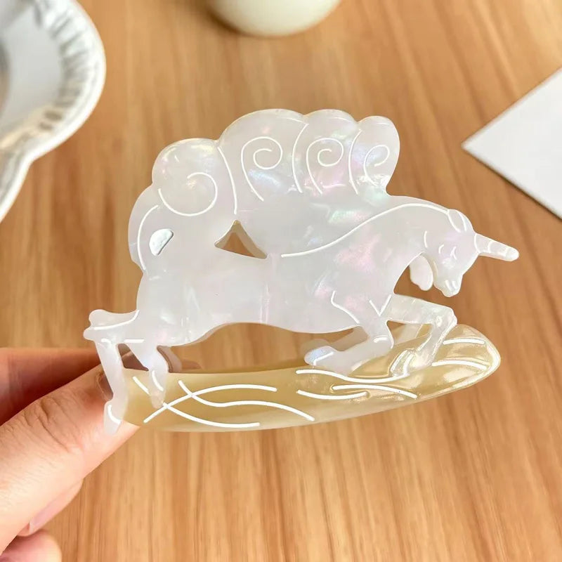 1pc New unicorn gripper with personalized and high-end hair clip design featuring shark clip hair accessories