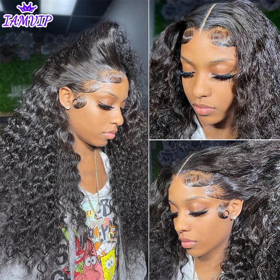 Deep Wave Lace Frontal Wig 13x4/13x6 Hd Lace Frontal Wigs Female Black Human Hair Ready To Wear Human Hair Wigs
