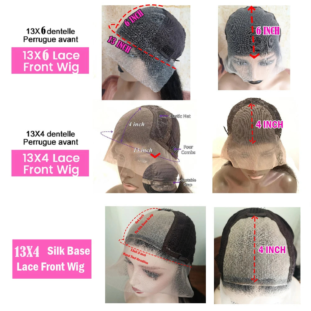 13x4 Silk Base Wig Deep Parting Human Hair Straight Wigs Human Hair Lace Front Wig 13X4/13X6 Wig/Silk Base/ 360 Full Lace Wig