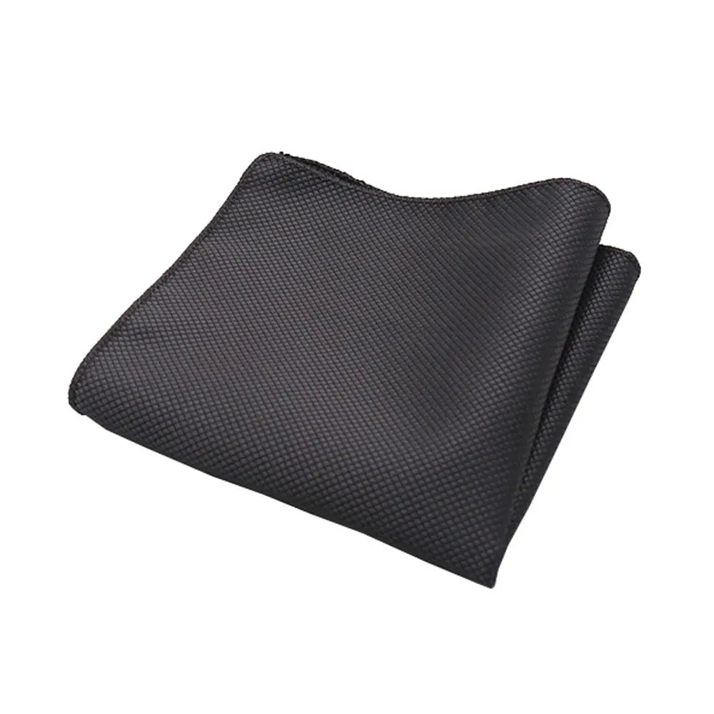 HUISHI Men's Hanky Jacquard Handkerchief Solid Plain Suits Pocket Square For Men Wedding Business Party Kanky Pocket Gifts