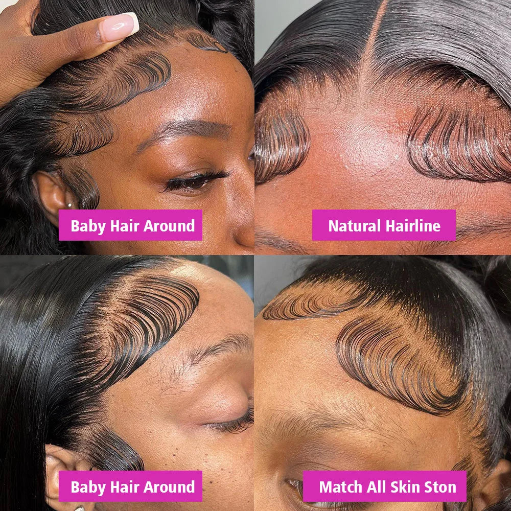 40 Inch Body Wave 13x6 HD Transparent Lace Frontal Wig Human Hair 13x4 Lace Front Wig Brazilian Pre Plucked Lace For Black Women