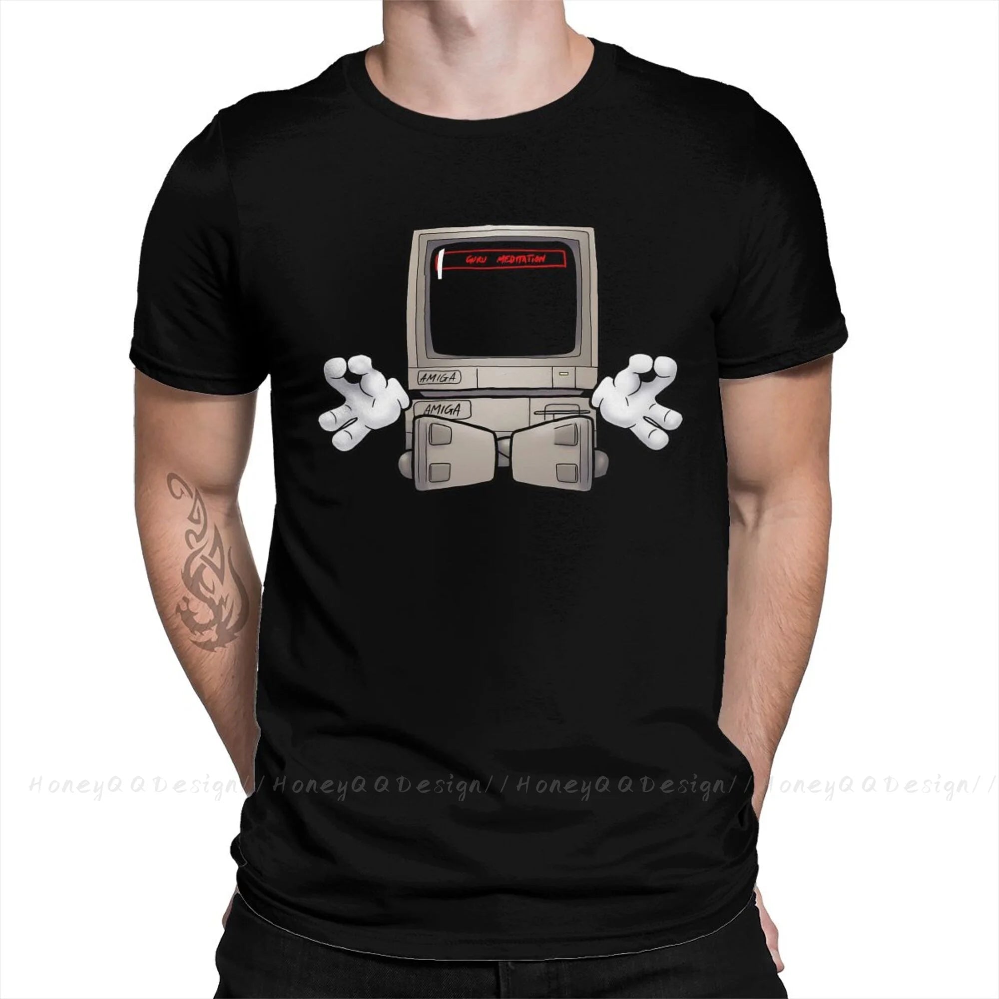 Top Quality Clothing Amiga 500 T-Shirt For Men Unisex Commodore Amiga Guru Meditation #2 Shirt Fashion Short Sleeve Oversize