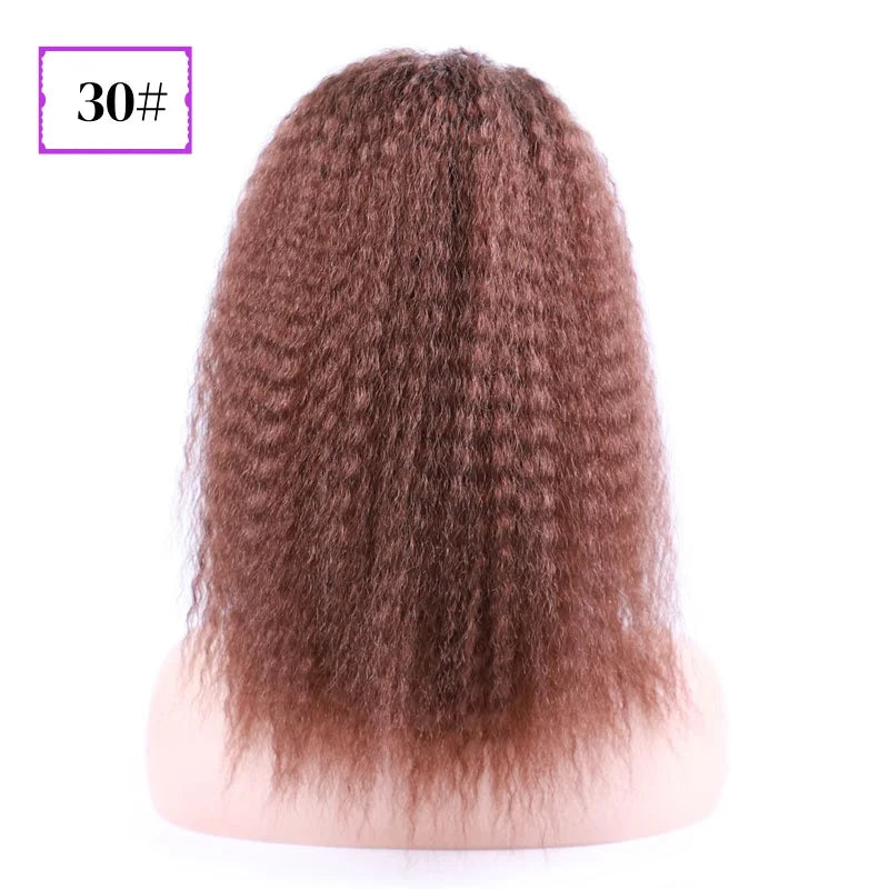 Lydia Short Hairpieces Synthetic 14" Kinky Straight Hair With Plastic Combs Drawstring Ponytail Extension Water Wavy Loose Curly