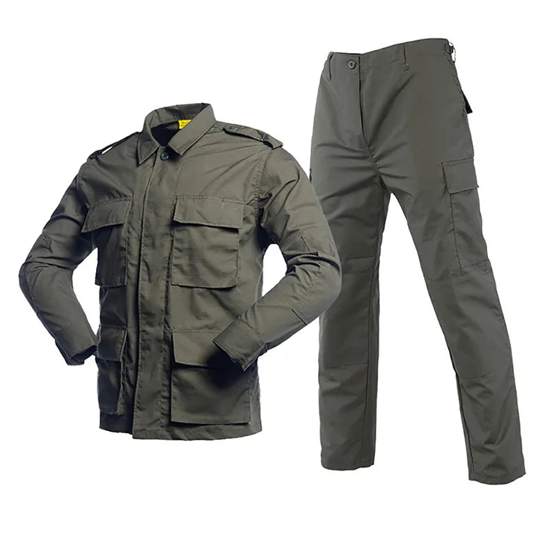 Desert & Jungle Outdoor Camouflage Uniform Tactical Uniform Combat Hunting Suit BDU Training Jacket and Pant